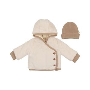 Mon Tresor Girls Fur-Ever Wrap Jacket & Hat Set, White